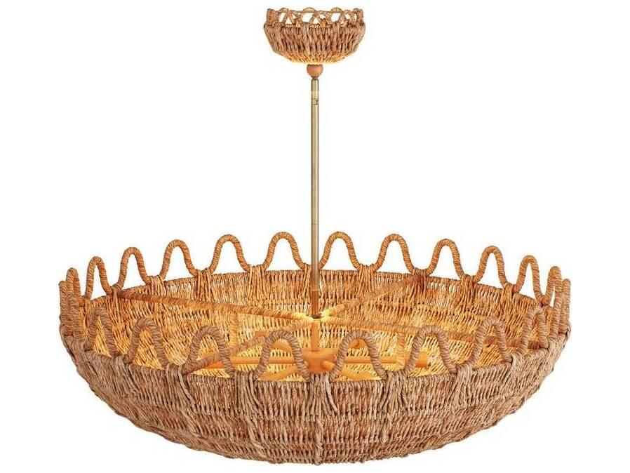 Mar Chandelier Natural Woven Rattan