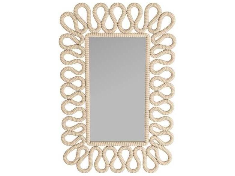 Caracol Mirror Ivory Rope Rectangular Wall Decor