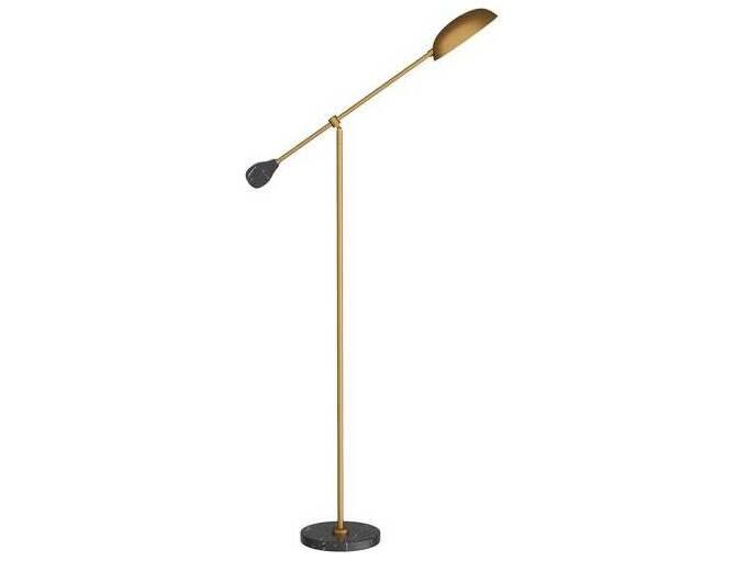 Arteriors Alaric Floor Lamp in Antique Brass