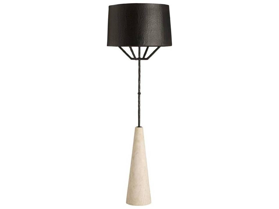 Juneau Floor Lamp Sculptural Marble and Iron