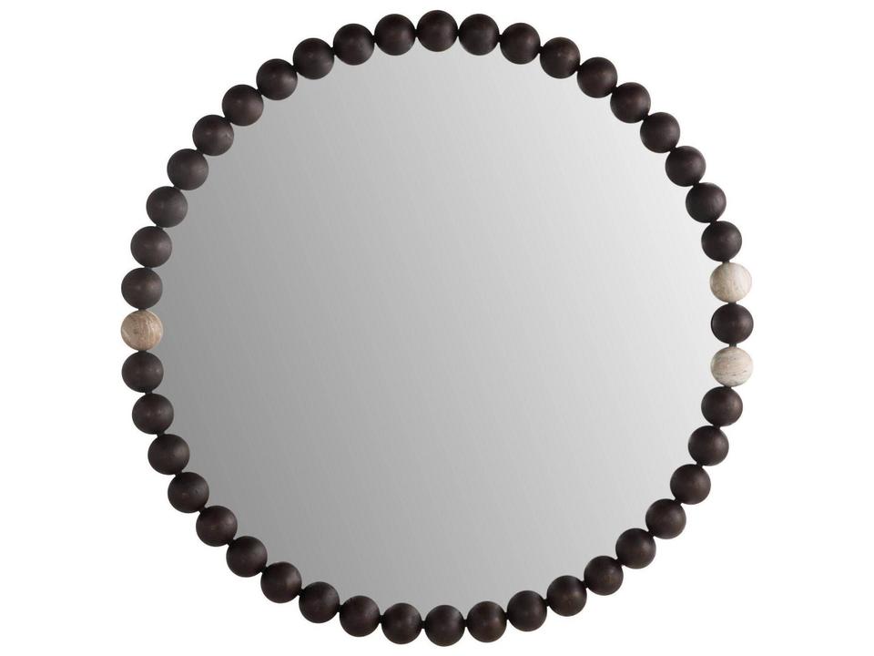 Brown Gray Wall Mirror Round