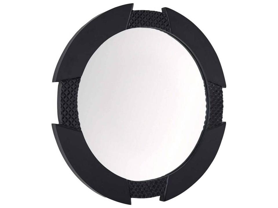 Ebony Wall Mirror Round