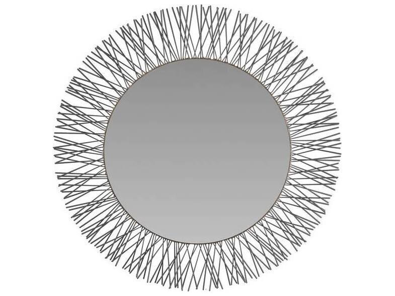 Burnished Iron Wall Mirror Sunburst