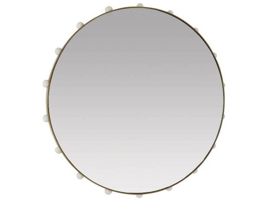 Estera Mirror Round with Marble Details