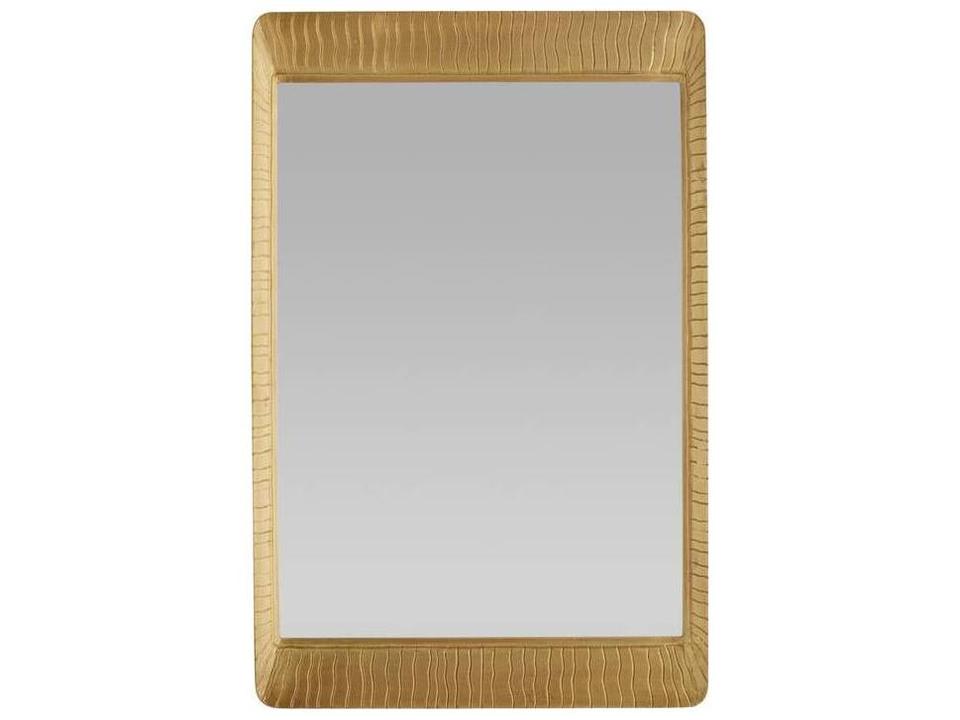 Hart Wall Mirror Antique Brass Waved Frame