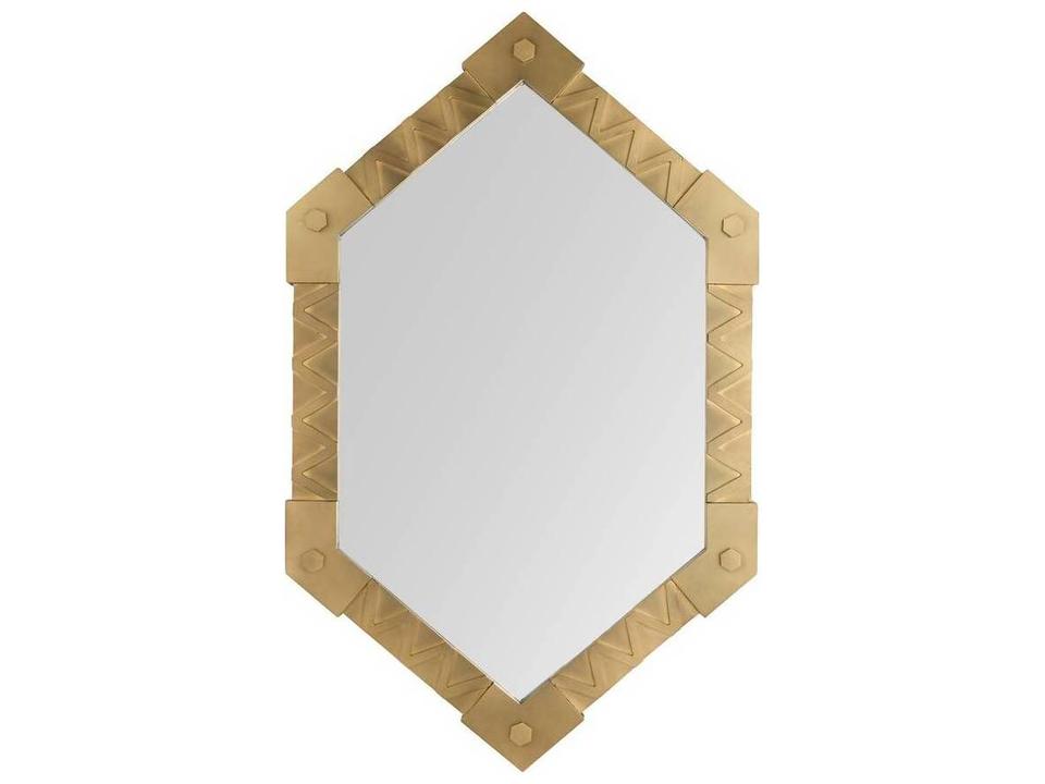 Holt Wall Mirror Geometric Antique Brass