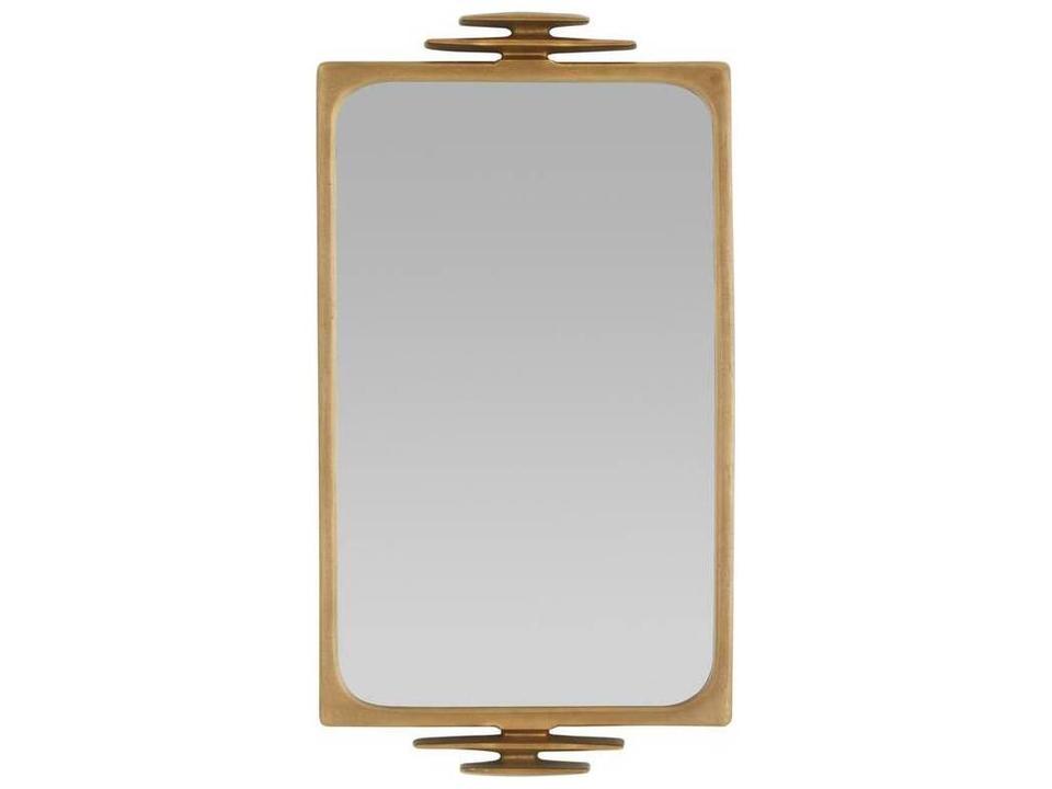 Hardaway Rectangle Mirror in Antique Brass and Aluminum