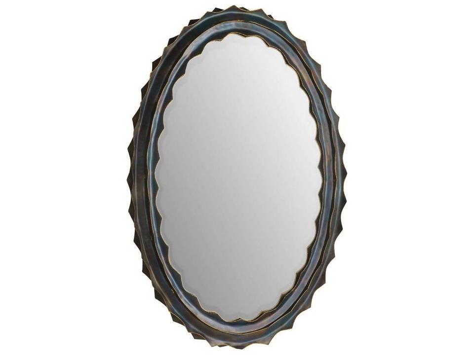 Burnt Iron Wall Mirror Oval
