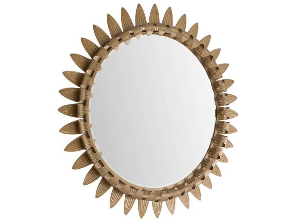 Antique Brass Wall Mirror Sunburst