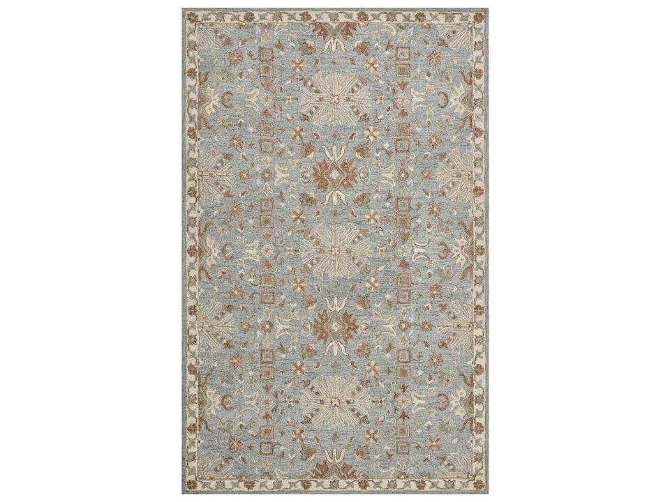Lewis Floral Hand-Hooked Area Rug in New Zealand Wool