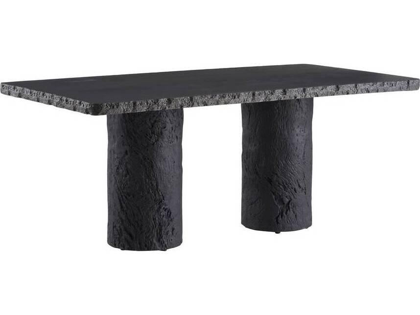 Gemini Rectangular Dining Table Matte Carbon Concrete