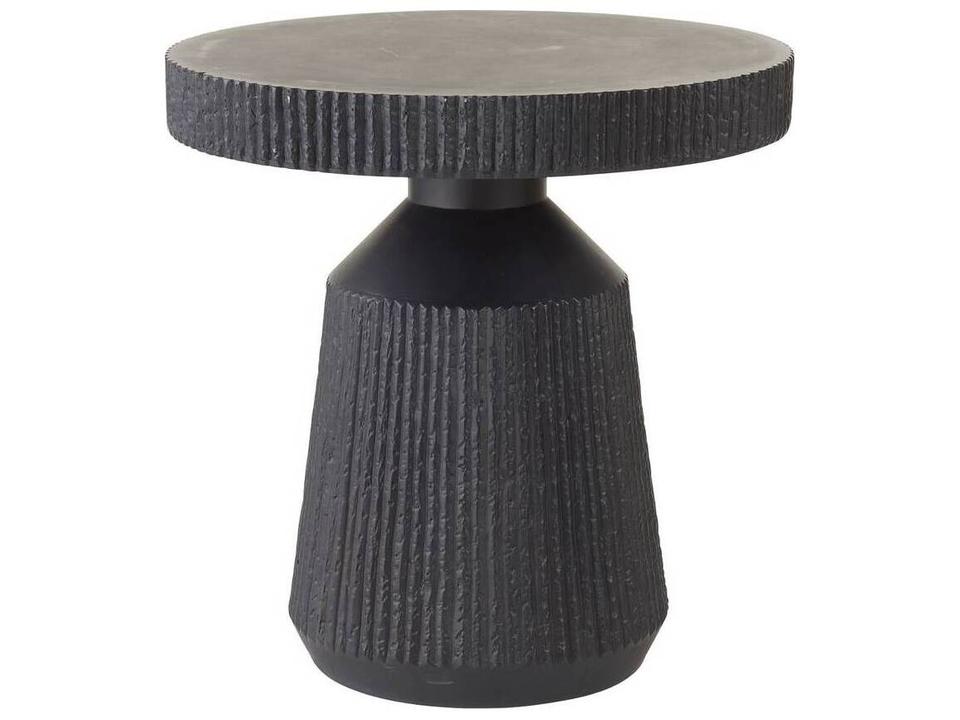 Boyden End Table Black Volcanic Rock