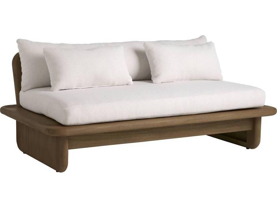 Fargo Shale Weathered Teak Cushion Loveseat