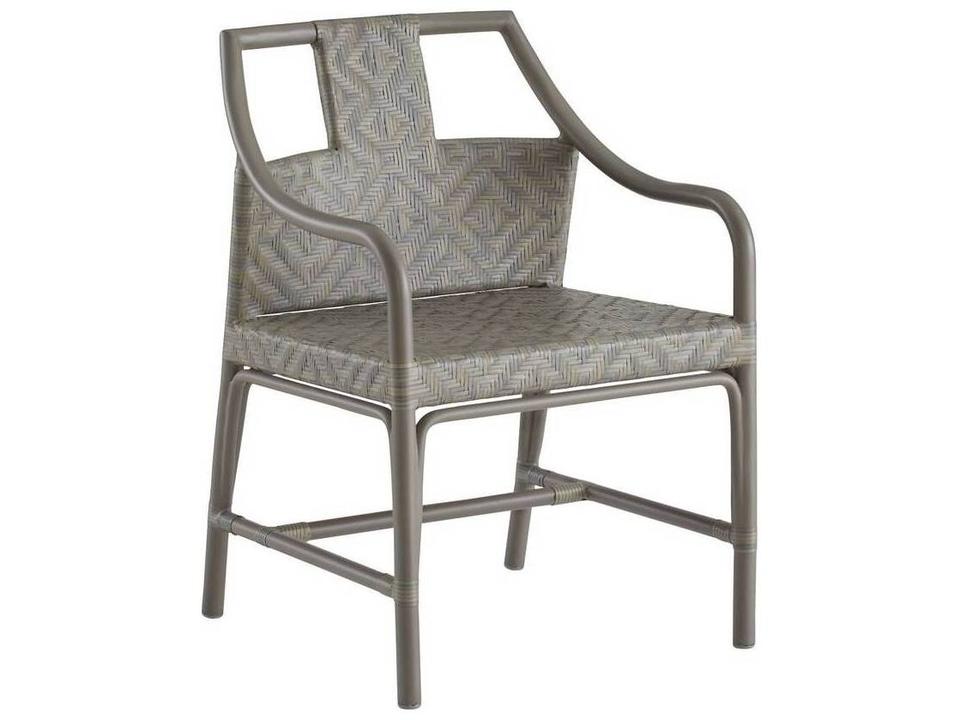 Newton Dining Armchair in Chartreaux Gray Synthetic Rattan