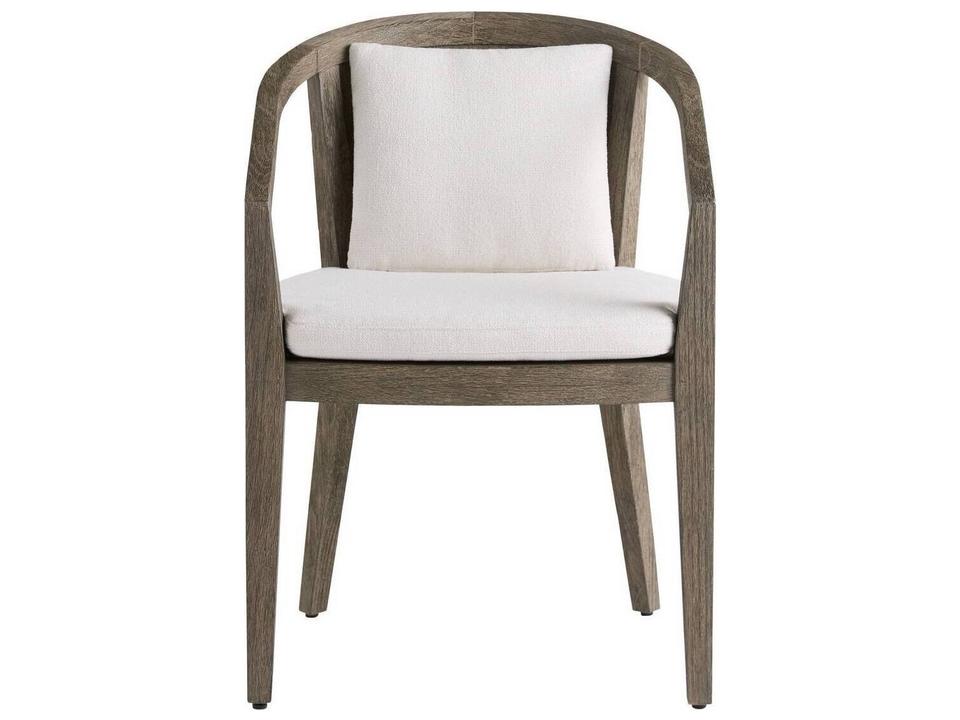 White Brown Wood Cushion Dining Chair