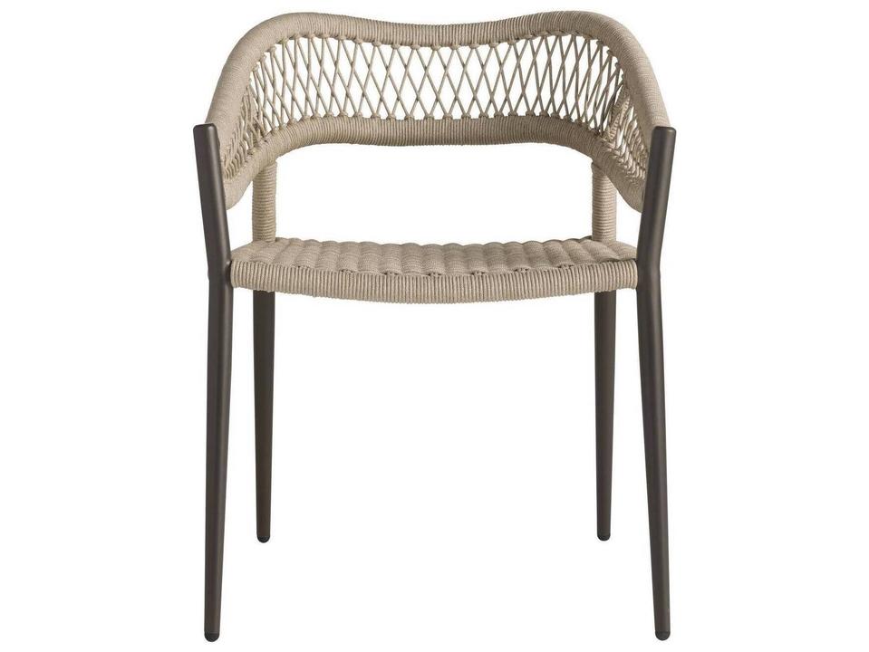 Black Aluminum Rope Dining Chair