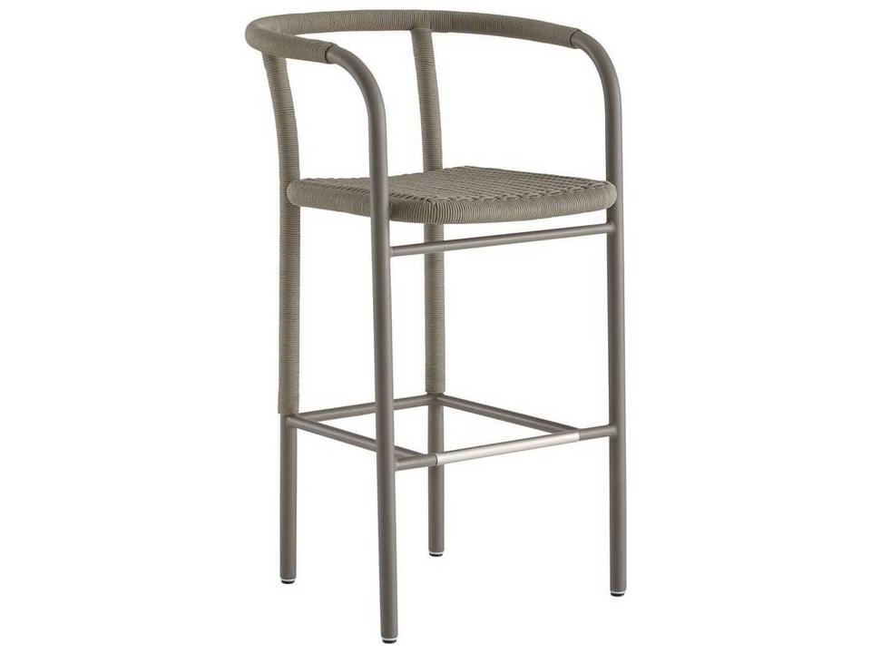 Feller Modern Synthetic Rope Bar Stool in Fossil Gray