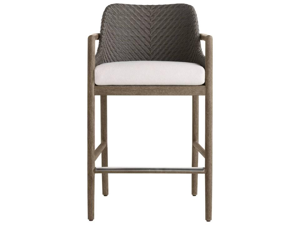 Chilton White Gray Wood Cushion Bar Stool