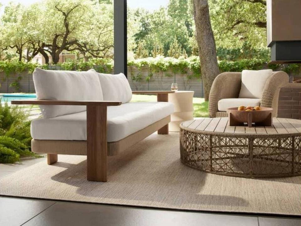 Halston Teak Cushion Lounge Set
