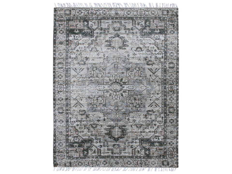 Prairie Hand-Woven Jute Blend Area Rug in Grey Pink