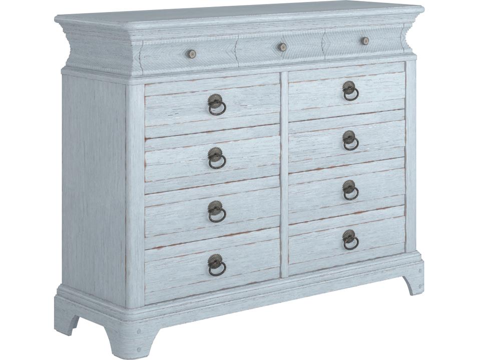 Summer Creek 11-Drawer Dresser in Shutter Blue