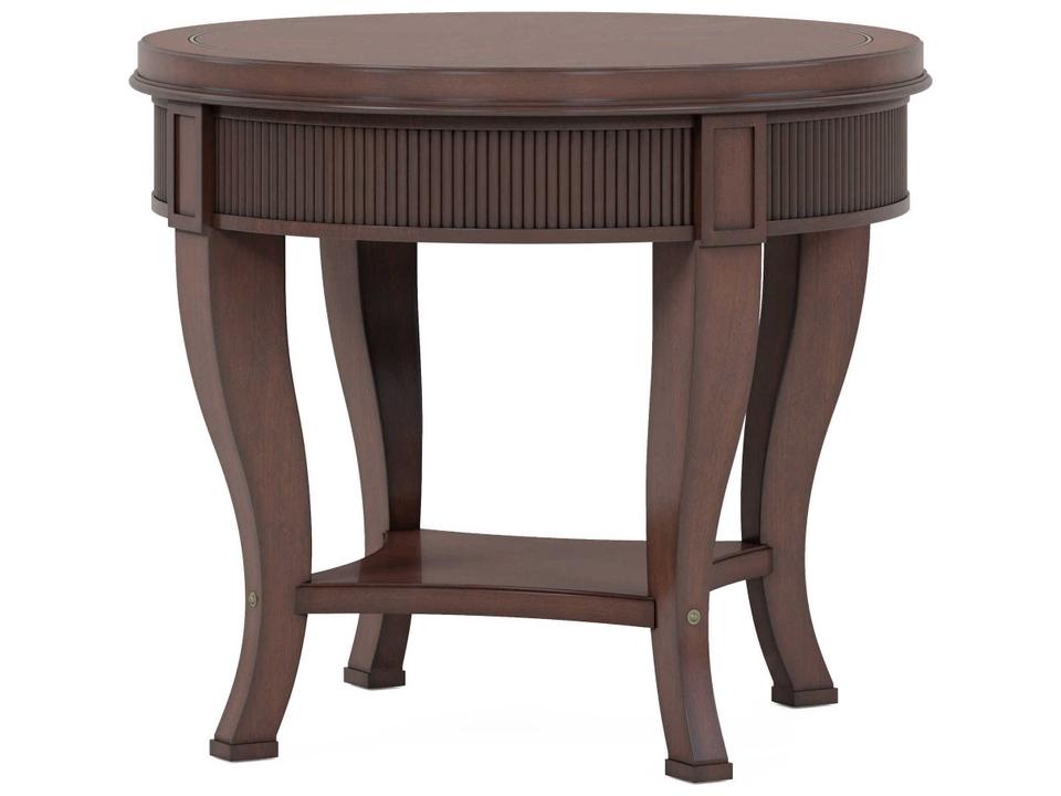 Revival Round End Table in Napa Mahogany