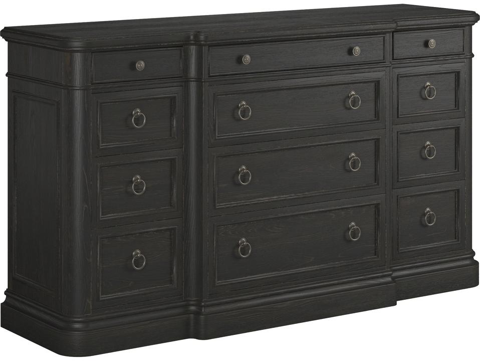 Atrium 12-Drawer Dresser in Hand Rubbed Black