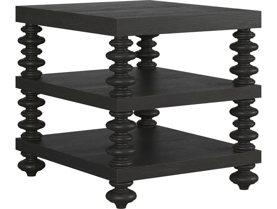 Atrium Rectangle End Table in Hand-Glazed Sable Tone