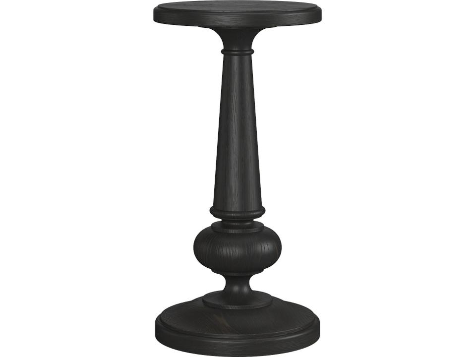 Atrium Round Spot Accent Table in Hand Rubbed Black Sable