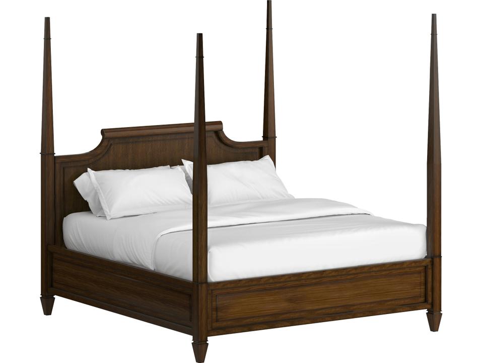Eave King New Traditional Panel Bed in Hazelnut
