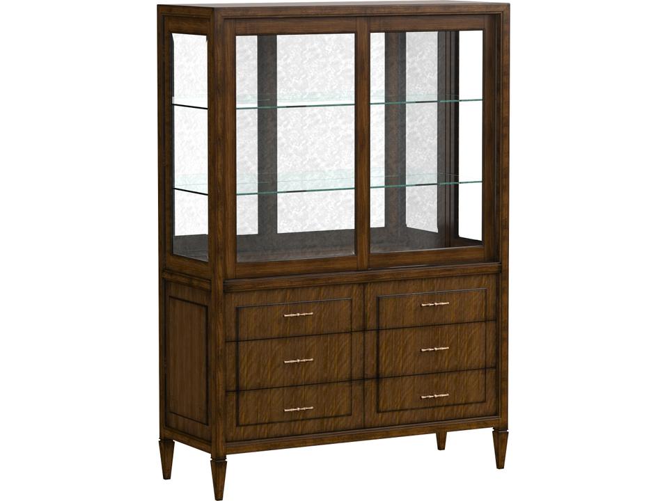 Eave China Cabinet Hazelnut Finish New Traditional