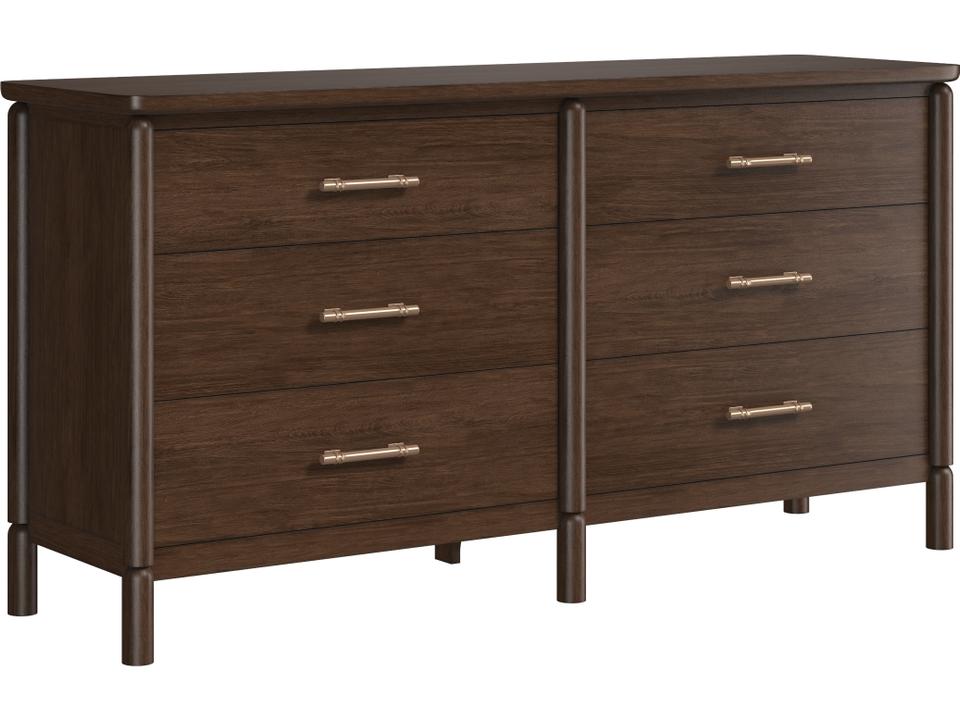 Verge 6-Drawer Dresser in Handcrated Walnut