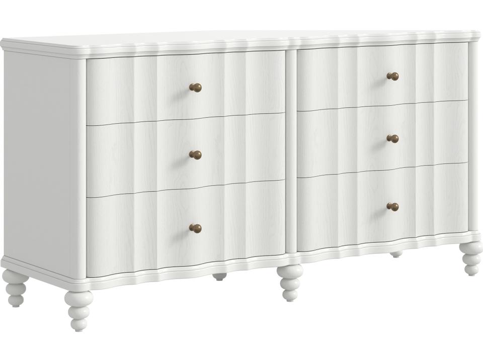 Haven 6-Drawer Dresser in Warm White