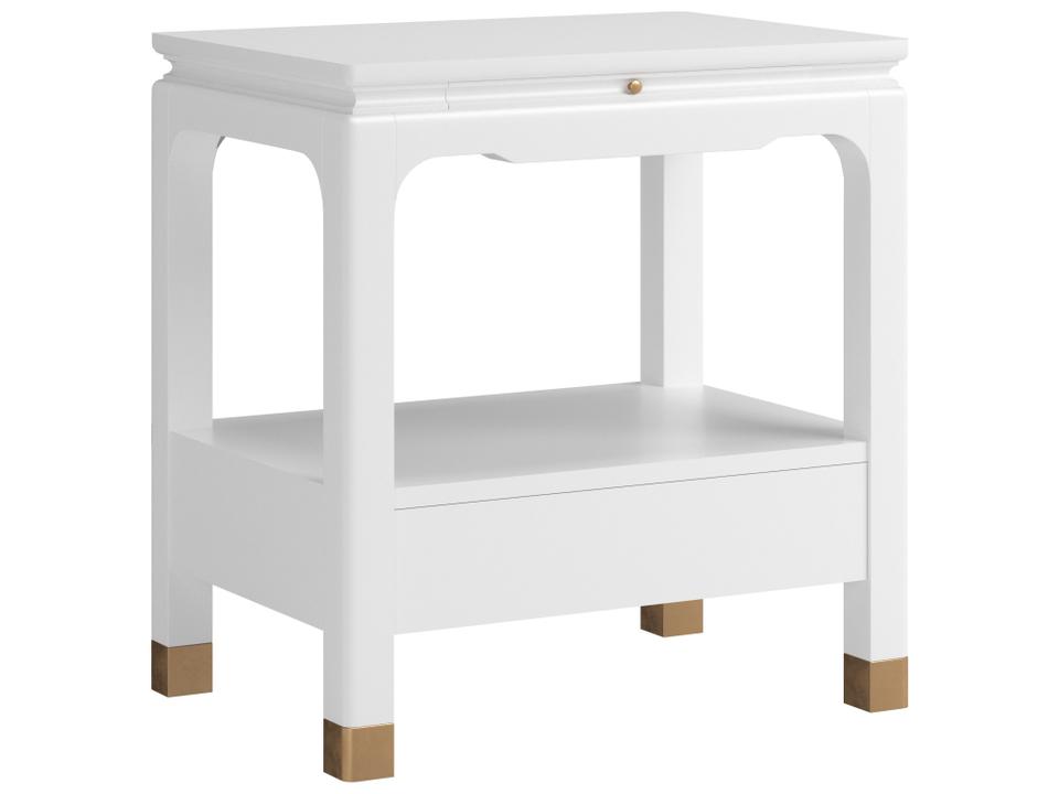 Eave Sundrenched Bedside Table in Uplifting White