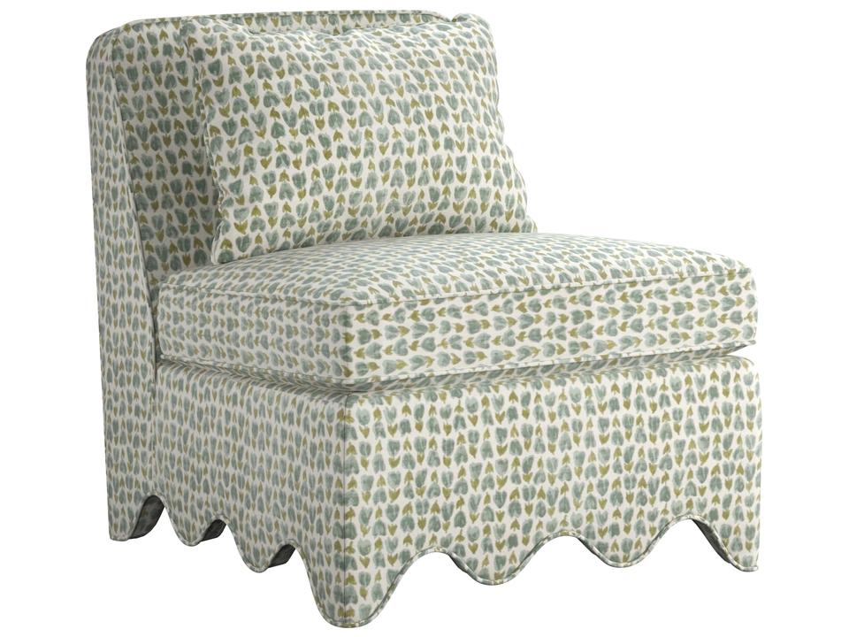 Lowry Upholstered Accent Chair Herbal Patterned Fabric
