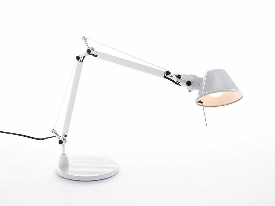 Tolomeo Micro Articulated Desk Lamp in Gloss White