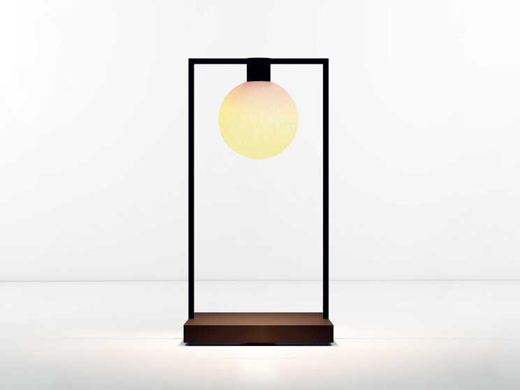 Curiosity 36 Sphere Portable LED Table Lamp in Black