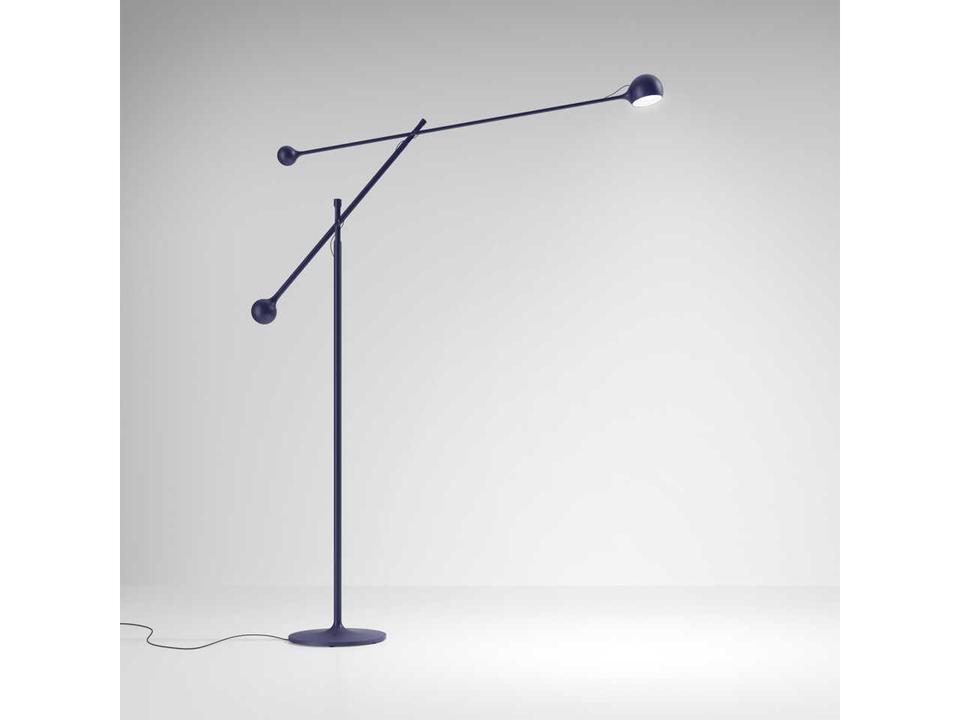 Ixa Arm Integrated LED Floor Lamp in Blue Aluminum by Foster + Partners
