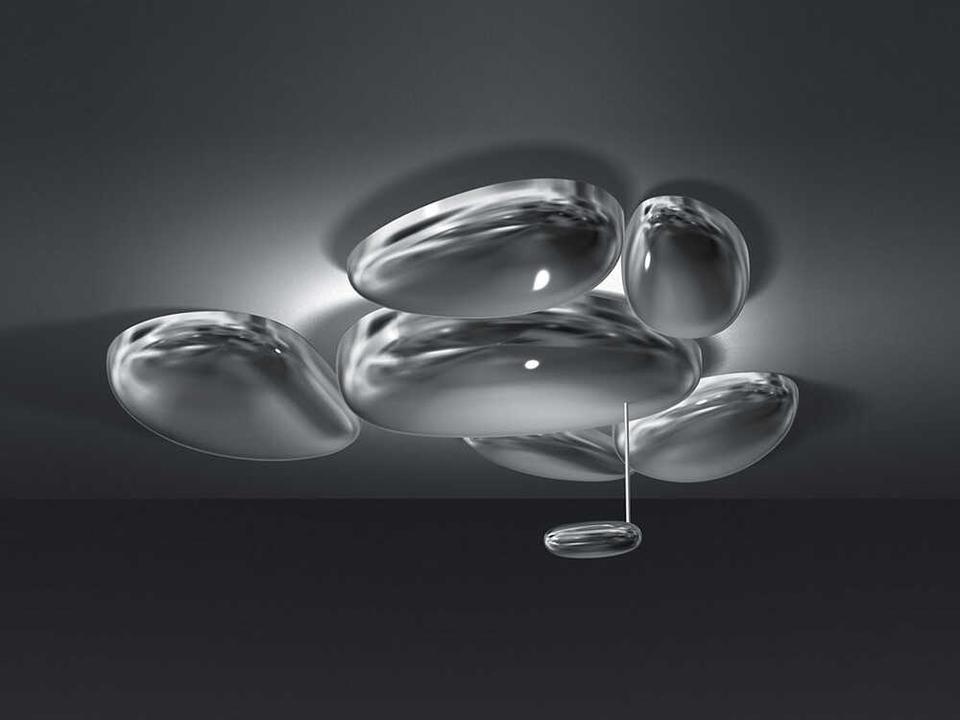 Skydro Polished Aluminum Silver Flush Mount