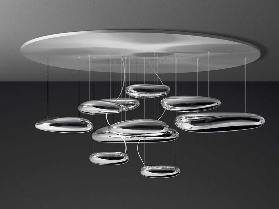 Mercury Polished Aluminum Stainless Steel Flush Mount