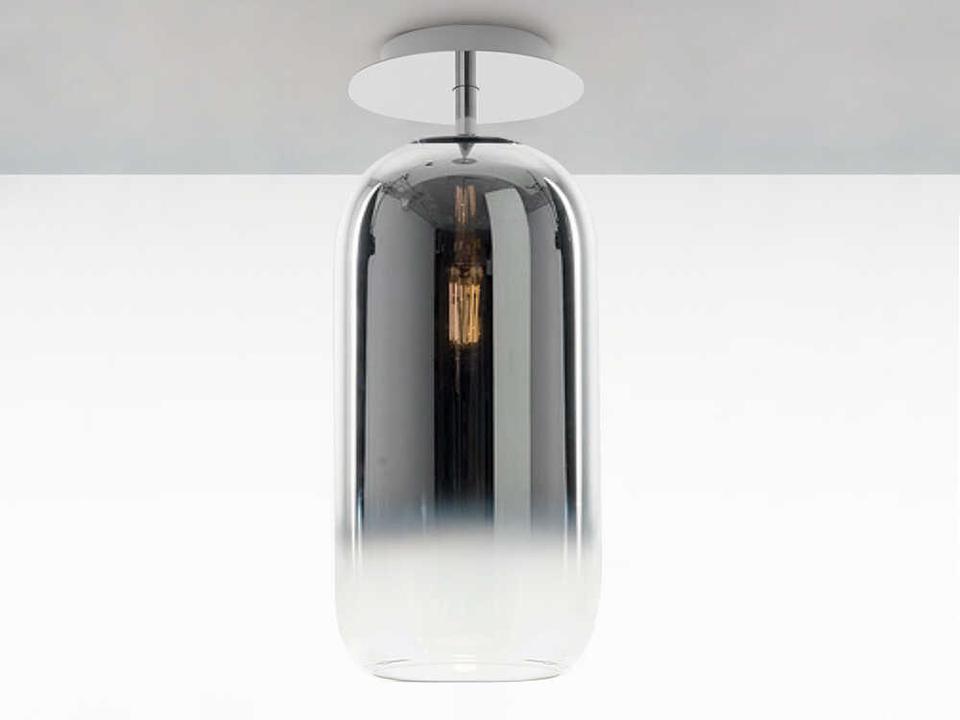 Gople Semi Flush Ceiling Light Hand Blown Glass