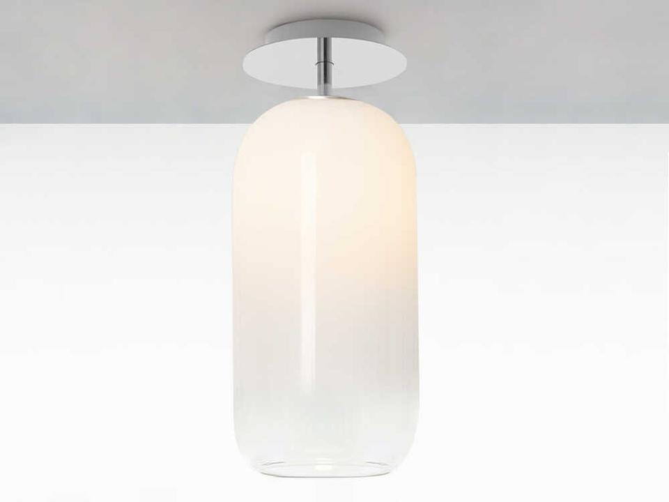 Gople Classic White Chrome Cylinder Semi Flush Mount