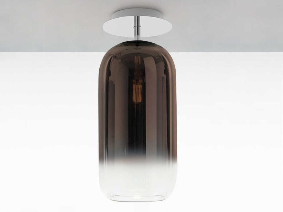 Gople Classic Bronze Chrome Cylinder Semi Flush Mount