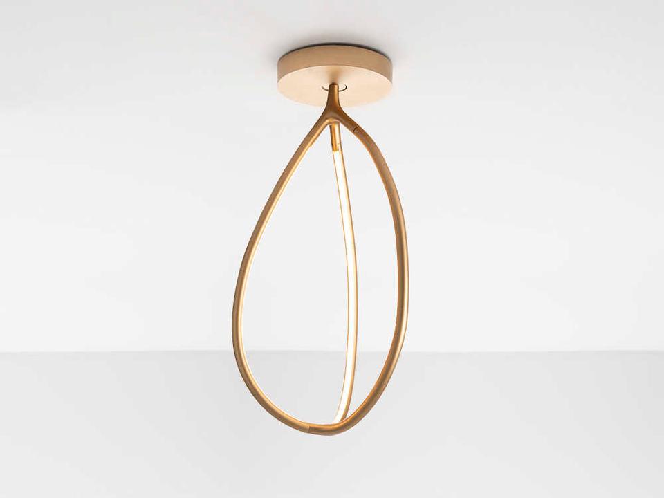 Arrival Brass Geometric Flush Mount
