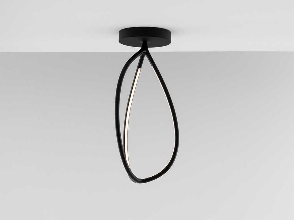 Arrival Black Geometric Flush Mount