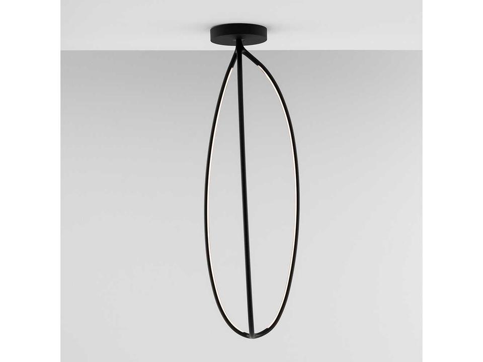 Arrival Black Geometric Flush Mount