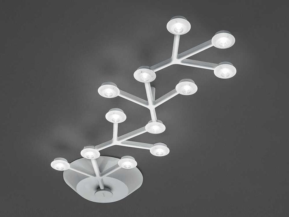 Led Net White Geometric Flush Mount