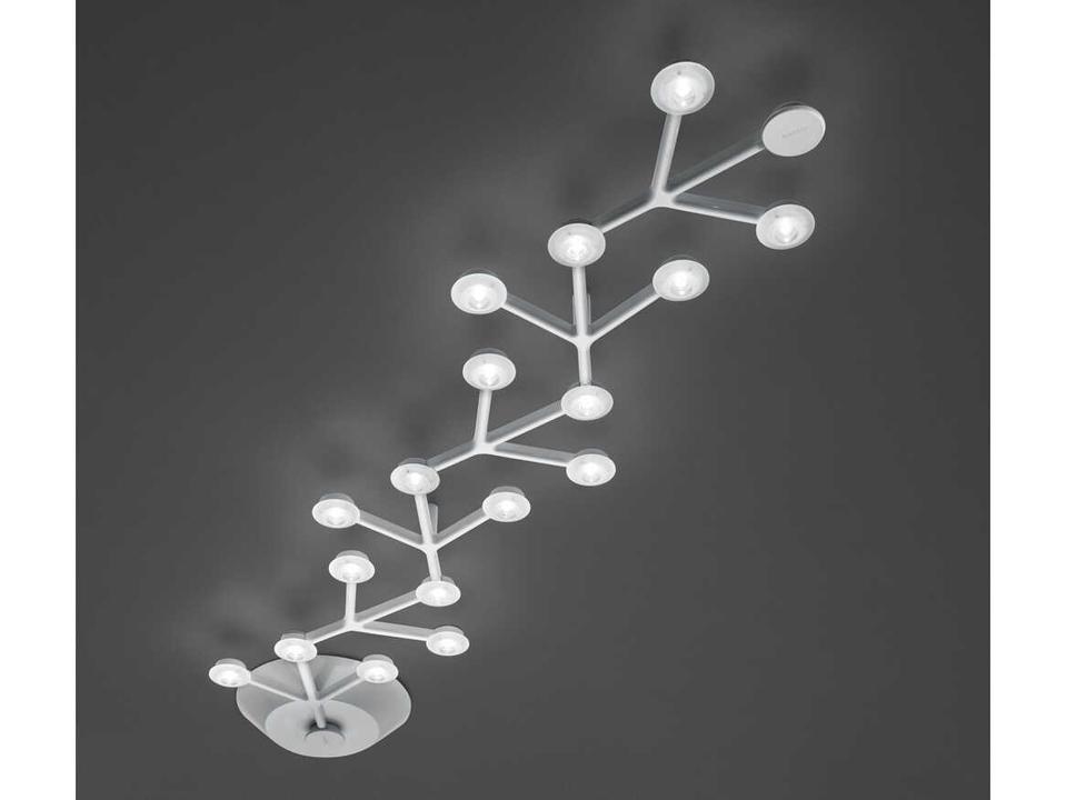 Led Net White Geometric Flush Mount
