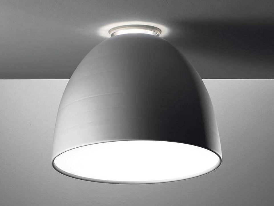 Nur LED Flush Mount Ceiling Light in Aluminum by Ernesto Gismondi
