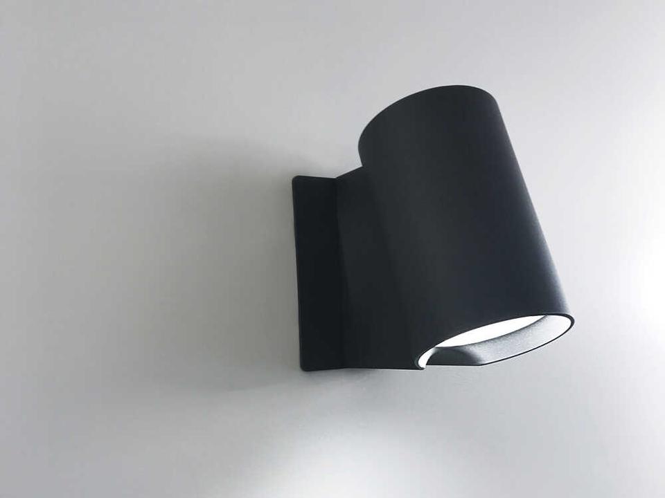 Oblique 1-Light Outdoor LED Wall Light in Anthracite Grey